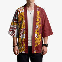 Couple Dolphins Maori Motif Kimono - Polynesian Pride