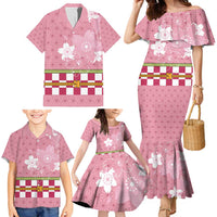 Japanese Asanoha Pattern Family Matching Mermaid Dress and Hawaiian Shirt Charm Against Evil Spirits LT9 - Polynesian Pride