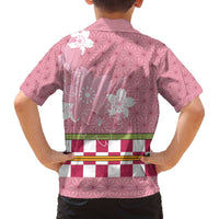 Japanese Asanoha Pattern Family Matching Off The Shoulder Long Sleeve Dress and Hawaiian Shirt Charm Against Evil Spirits LT9 - Polynesian Pride