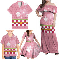 Japanese Asanoha Pattern Family Matching Off Shoulder Maxi Dress and Hawaiian Shirt Charm Against Evil Spirits LT9 - Polynesian Pride