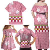 Japanese Asanoha Pattern Family Matching Off Shoulder Maxi Dress and Hawaiian Shirt Charm Against Evil Spirits LT9 - Polynesian Pride