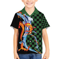 Japanese Asanoha Pattern Hawaiian Shirt Sun Flame Slayer Dragon Hinokami Kagura Spirit LT9 - Polynesian Pride