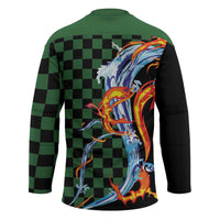 Japanese Asanoha Pattern Hockey Jersey Sun Flame Slayer Dragon Hinokami Kagura Spirit LT9 - Polynesian Pride