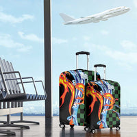 Japanese Asanoha Pattern Luggage Cover Sun Flame Slayer Dragon Hinokami Kagura Spirit LT9 - Polynesian Pride