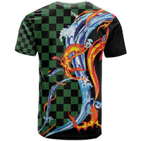 Japanese Asanoha Pattern T Shirt Sun Flame Slayer Dragon Hinokami Kagura Spirit LT9 - Polynesian Pride