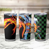 Japanese Asanoha Pattern Tumbler Cup Sun Flame Slayer Dragon Hinokami Kagura Spirit LT9 - Polynesian Pride