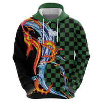 Japanese Asanoha Pattern Zip Hoodie Sun Flame Slayer Dragon Hinokami Kagura Spirit LT9 - Polynesian Pride