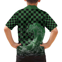 Japanese Asanoha Pattern Family Matching Summer Maxi Dress and Hawaiian Shirt Water Breathing Slayer Dragon LT9 - Polynesian Pride