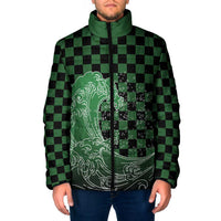 Japanese Asanoha Pattern Padded Jacket Water Breathing Slayer Dragon - Polynesian Pride