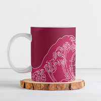 Japanese Bishamon-Kikkou Pattern Ceramic Mug Water Pillar Silent River Flow - Polynesian Pride