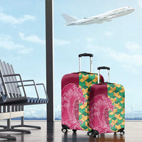 Japanese Bishamon-Kikkou Pattern Luggage Cover Water Pillar Silent River Flow - Polynesian Pride