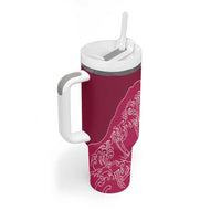 Japanese Bishamon-Kikkou Pattern Tumbler With Handle Water Pillar Silent River Flow - Polynesian Pride
