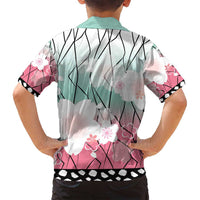 Japanese Kocho Pattern Family Matching Long Sleeve Bodycon Dress and Hawaiian Shirt Insect Pillar Butterfly Flower Fairy LT9 - Polynesian Pride