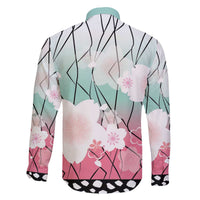 Japanese Kocho Pattern Family Matching Off The Shoulder Long Sleeve Dress and Hawaiian Shirt Insect Pillar Butterfly Flower Fairy LT9 - Polynesian Pride