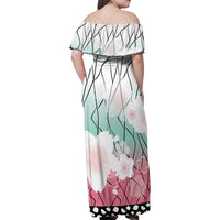 Japanese Kocho Pattern Family Matching Off Shoulder Maxi Dress and Hawaiian Shirt Insect Pillar Butterfly Flower Fairy LT9 - Polynesian Pride
