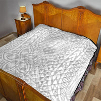 Personalised Samoa Lotu Tamait Quilt Tropical Plant White Sunday With Polynesia Pattern LT9 - Polynesian Pride