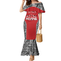 Custom Tonga Rugby Mate Ma'a Family Matching Mermaid Dress and Hawaiian Shirt Tonga XIII Make History Pacific Champions