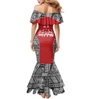 Custom Tonga Rugby Mate Ma'a Family Matching Mermaid Dress and Hawaiian Shirt Tonga XIII Make History Pacific Champions