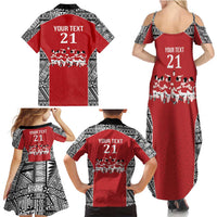 Custom Tonga Rugby Mate Ma'a Family Matching Summer Maxi Dress and Hawaiian Shirt Tonga XIII Make History Pacific Champions LT9 - Polynesian Pride