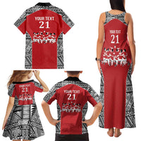 Custom Tonga Rugby Mate Ma'a Family Matching Tank Maxi Dress and Hawaiian Shirt Tonga XIII Make History Pacific Champions LT9 - Polynesian Pride
