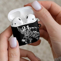 New Zealand Rugby Warrior Custom AirPods Case Black Fern Taniko Motif LT9 - Polynesian Pride