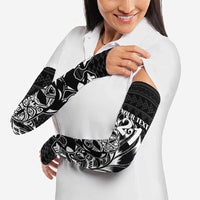 New Zealand Rugby Warrior Custom Arm Sleeves Black Fern Taniko Motif LT9 - Polynesian Pride