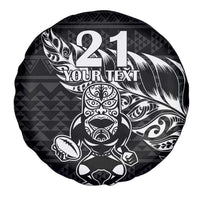 New Zealand Rugby Warrior Custom Spare Tire Cover Black Fern Taniko Motif LT9 - Polynesian Pride