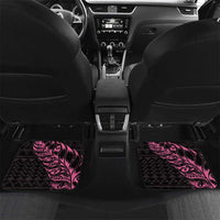 New Zealand Rugby Warrior Custom Car Mats Pink Fern Taniko Motif LT9 Set 2pcs - Back Pink - Polynesian Pride