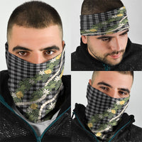 Aloha Puakenikeni Anthurium Pikake Lei Neck Gaiter Black Hawaiian Palaka Pattern