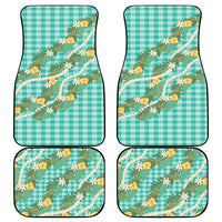 Aloha Puakenikeni Anthurium Pikake Lei Car Mats Marine Hawaiian Palaka Pattern
