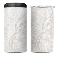 Hawaii Plumeria Lokelani Pikake Lei 4 in 1 Can Cooler Tumbler Sandy Beige Polynesian Tattoo LT9 One Size: 16 oz Beige - Polynesian Pride