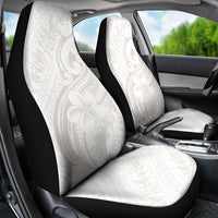 Hawaii Plumeria Lokelani Pikake Lei Car Seat Cover Sandy Beige Polynesian Tattoo