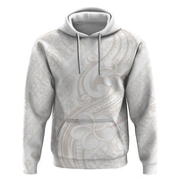 Hawaii Plumeria Lokelani Pikake Lei Hoodie Sandy Beige Polynesian Tattoo