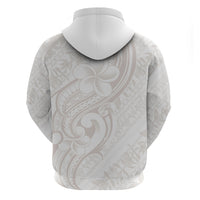 Hawaii Plumeria Lokelani Pikake Lei Hoodie Sandy Beige Polynesian Tattoo