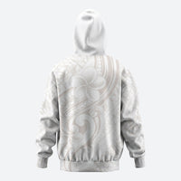 Hawaii Plumeria Lokelani Pikake Lei Hoodie Sandy Beige Polynesian Tattoo