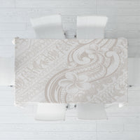 Hawaii Plumeria Lokelani Pikake Lei Tablecloth Sandy Beige Polynesian Tattoo