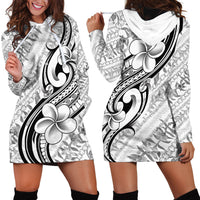 Hawaii Plumeria Lokelani Pikake Lei Hoodie Dress Ele'ele Polynesian Tattoo