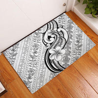 Hawaii Plumeria Lokelani Pikake Lei Rubber Doormat Ele'ele Polynesian Tattoo