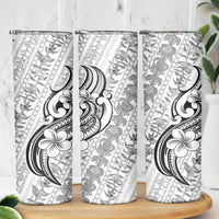 Hawaii Plumeria Lokelani Pikake Lei Skinny Tumbler Ele'ele Polynesian Tattoo LT9 - Polynesian Pride