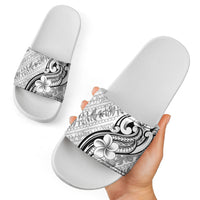 Hawaii Plumeria Lokelani Pikake Lei Slide Sandals Ele'ele Polynesian Tattoo