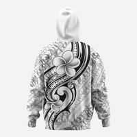 Hawaii Plumeria Lokelani Pikake Lei Zip Hoodie Ele'ele Polynesian Tattoo