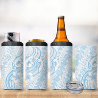 Hawaii Plumeria Lokelani Pikake Lei 4 in 1 Can Cooler Tumbler Uliuli Polynesian Tattoo LT9 - Polynesian Pride