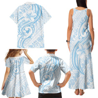 Hawaii Plumeria Lokelani Pikake Lei Family Matching Tank Maxi Dress and Hawaiian Shirt Uliuli Polynesian Tattoo LT9 - Polynesian Pride
