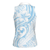 Hawaii Plumeria Lokelani Pikake Lei Women Sleeveless Polo Shirt Uliuli Polynesian Tattoo LT9 - Polynesian Pride