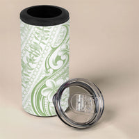 Hawaii Plumeria Lokelani Pikake Lei 4 in 1 Can Cooler Tumbler Oma'oma'o Polynesian Tattoo LT9 - Polynesian Pride