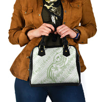 Hawaii Plumeria Lokelani Pikake Lei Shoulder Handbag Oma'oma'o Polynesian Tattoo