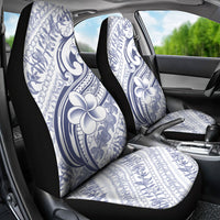 Hawaii Plumeria Lokelani Pikake Lei Car Seat Cover Navy Blue Polynesian Tattoo