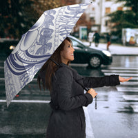 Hawaii Plumeria Lokelani Pikake Lei Umbrella Navy Blue Polynesian Tattoo