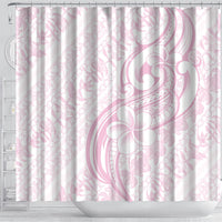 Hawaii Plumeria Lokelani Pikake Lei Shower Curtain Poni Mama Polynesian Tattoo