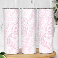 Hawaii Plumeria Lokelani Pikake Lei Skinny Tumbler Poni Mama Polynesian Tattoo LT9 - Polynesian Pride